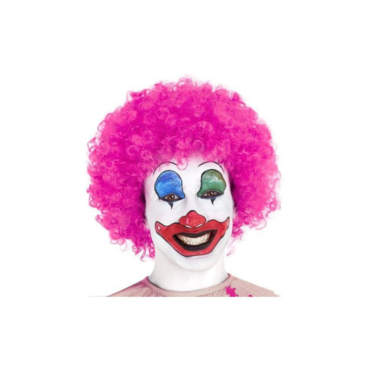 GENERICO - Peluca Afro Para Adultos Niños Niñas - Halloween Cosplay Fucsia