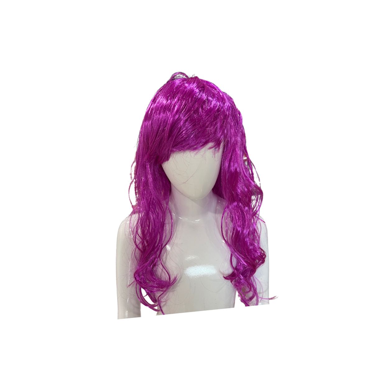 GENERICO - Peluca Sintética Larga Crespa Ideal Para Disfraz Morado