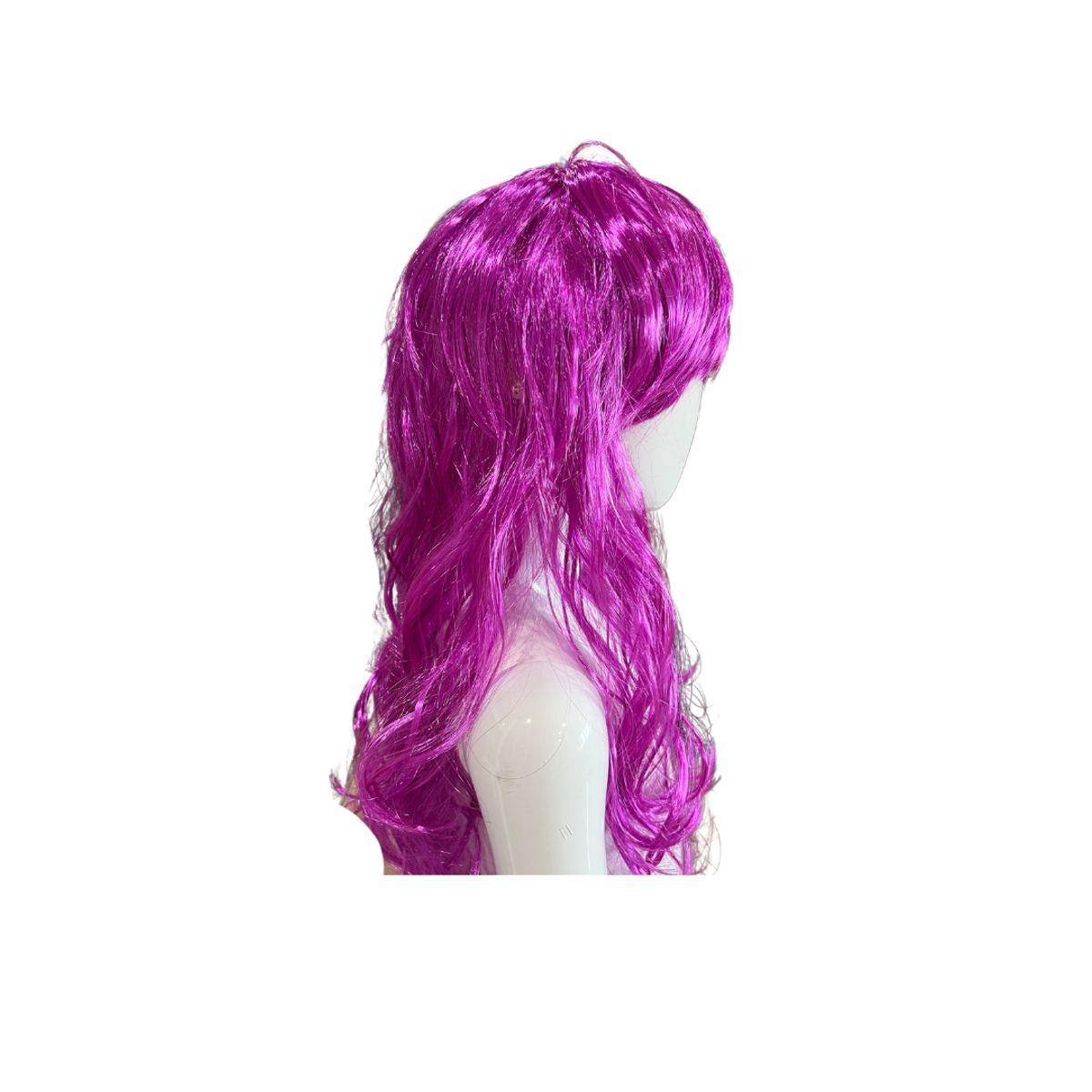GENERICO - Peluca Sintética Larga Crespa Ideal Para Disfraz Morado