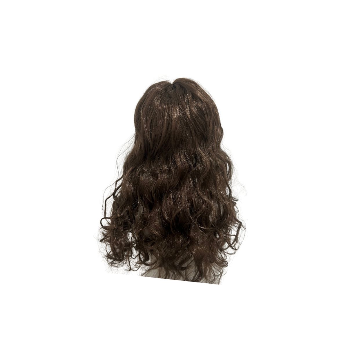 GENERICO - Peluca Sintética Larga Crespa Ideal Para Disfraz Castaño