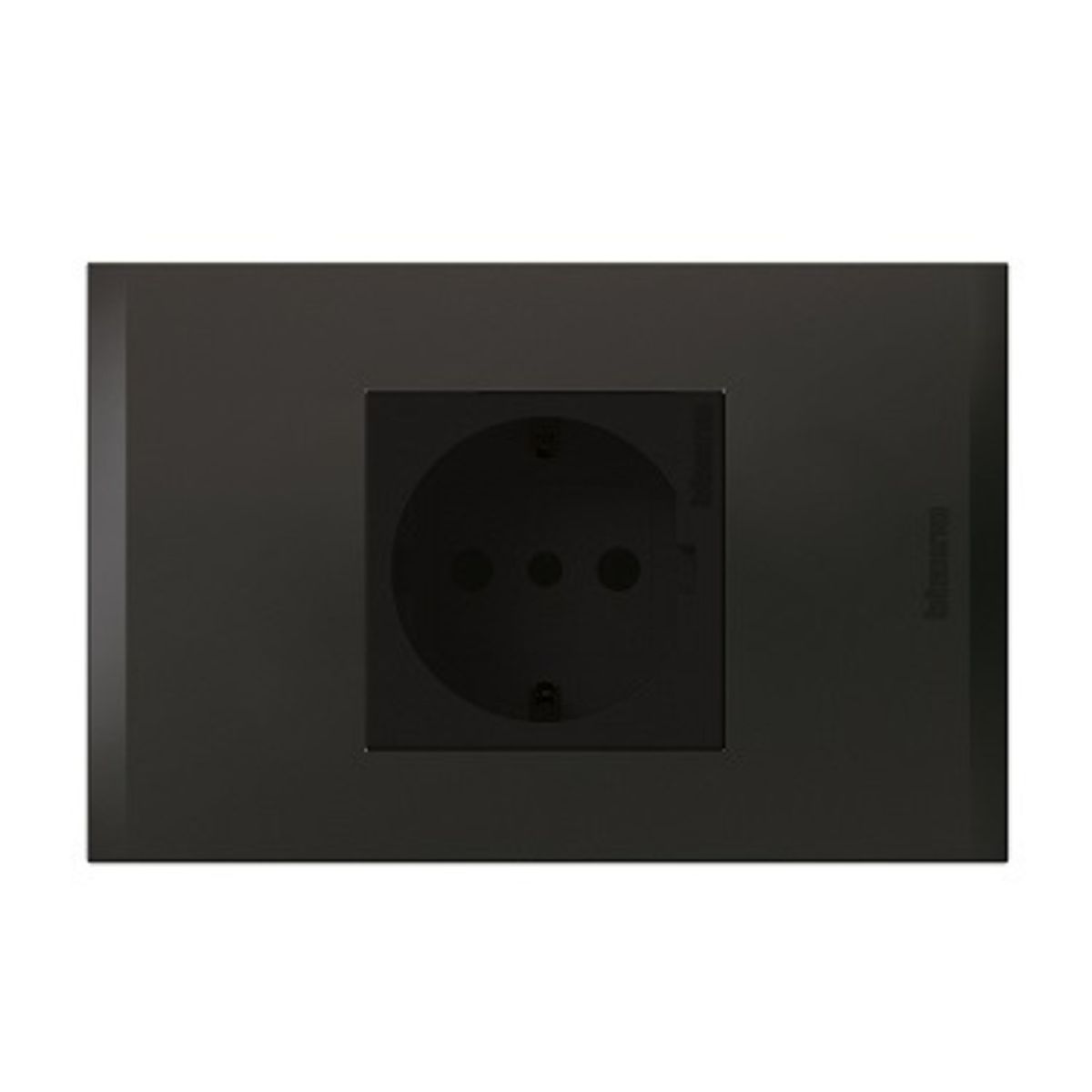 BTICINO - Enchufe Schuko Bticino 2P+T 10A 250V 16A Antracita Black Nobile