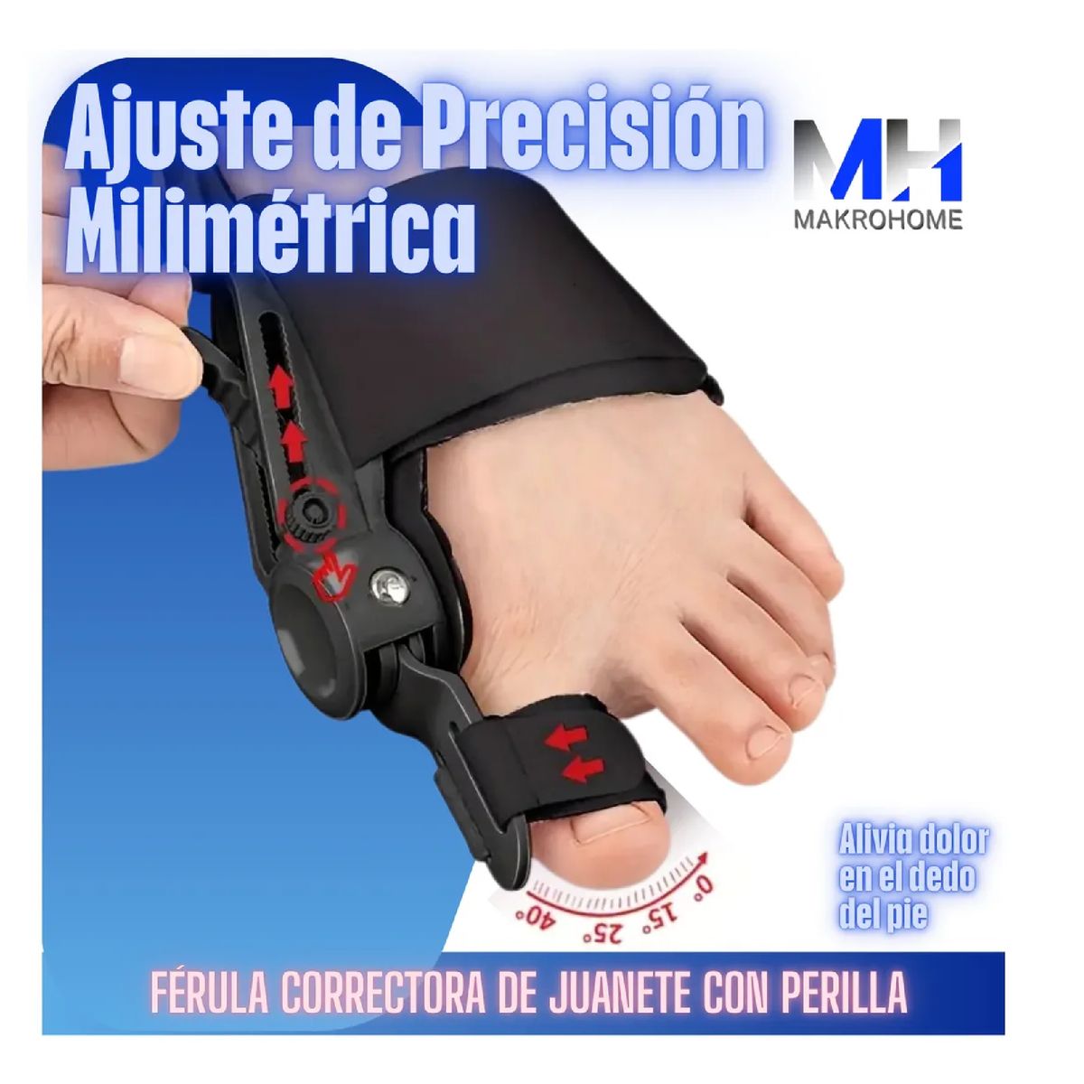 GENERICO - Ferula Corrector Juanete Con Perilla Hallux Valgus Ajuste