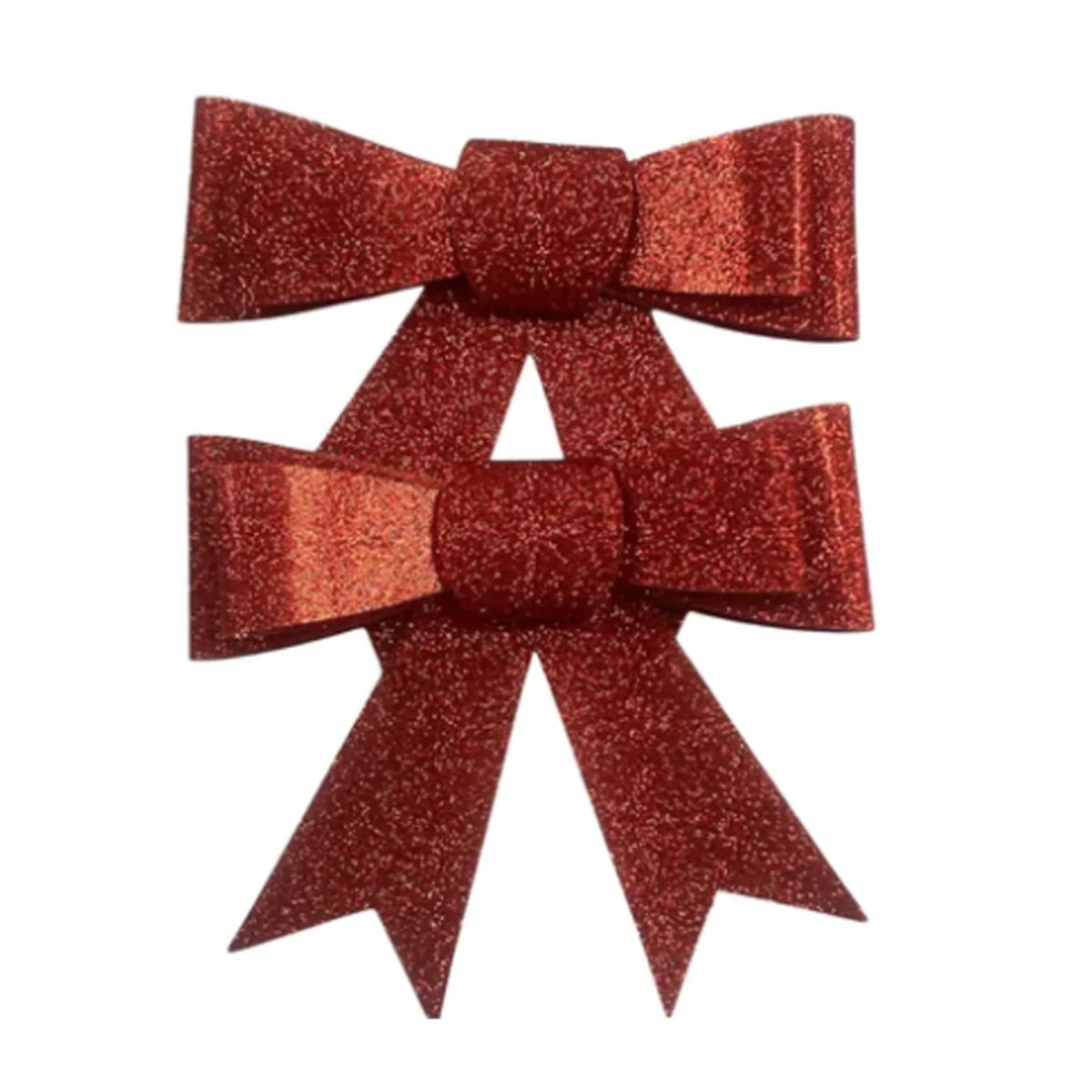 GENERICO - SET 2 LAZOS DECORATIVOS CON GLITTER 15X19