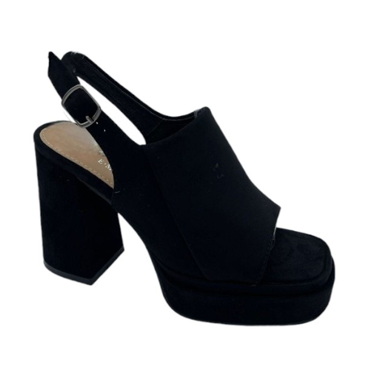 HERIEL - Sandalia Negra Plataforma Mujer