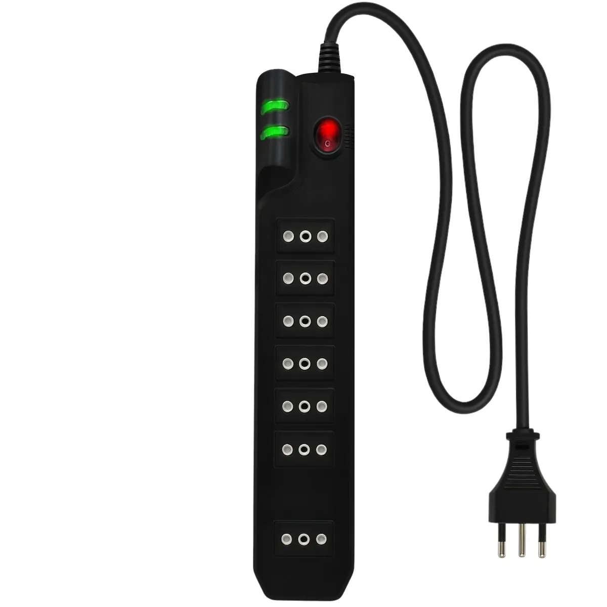 MICROLAB - Alargador 21MT de 7 Salidas con Protección de Voltaje 2500W y Certificación SEC