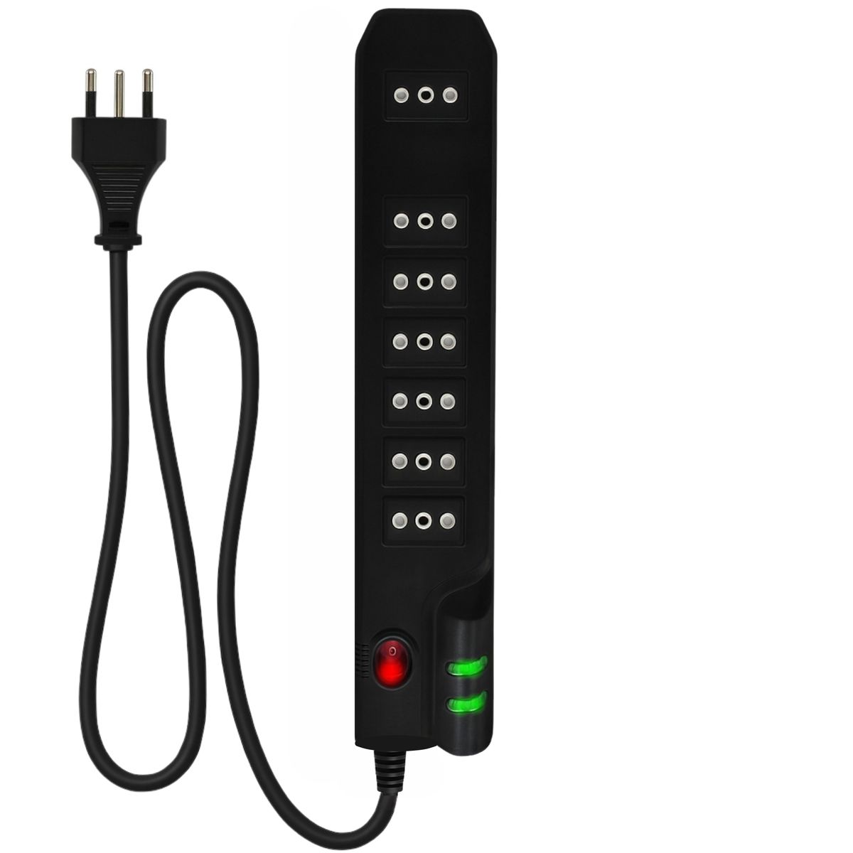 MICROLAB - Alargador 21MT de 7 Salidas con Protección de Voltaje 2500W y Certificación SEC