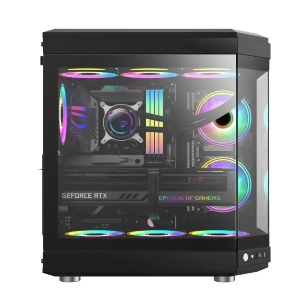 KRONOS - Gabinete Kronos Atlantis ATX Vidrio Templado USB 30 Black