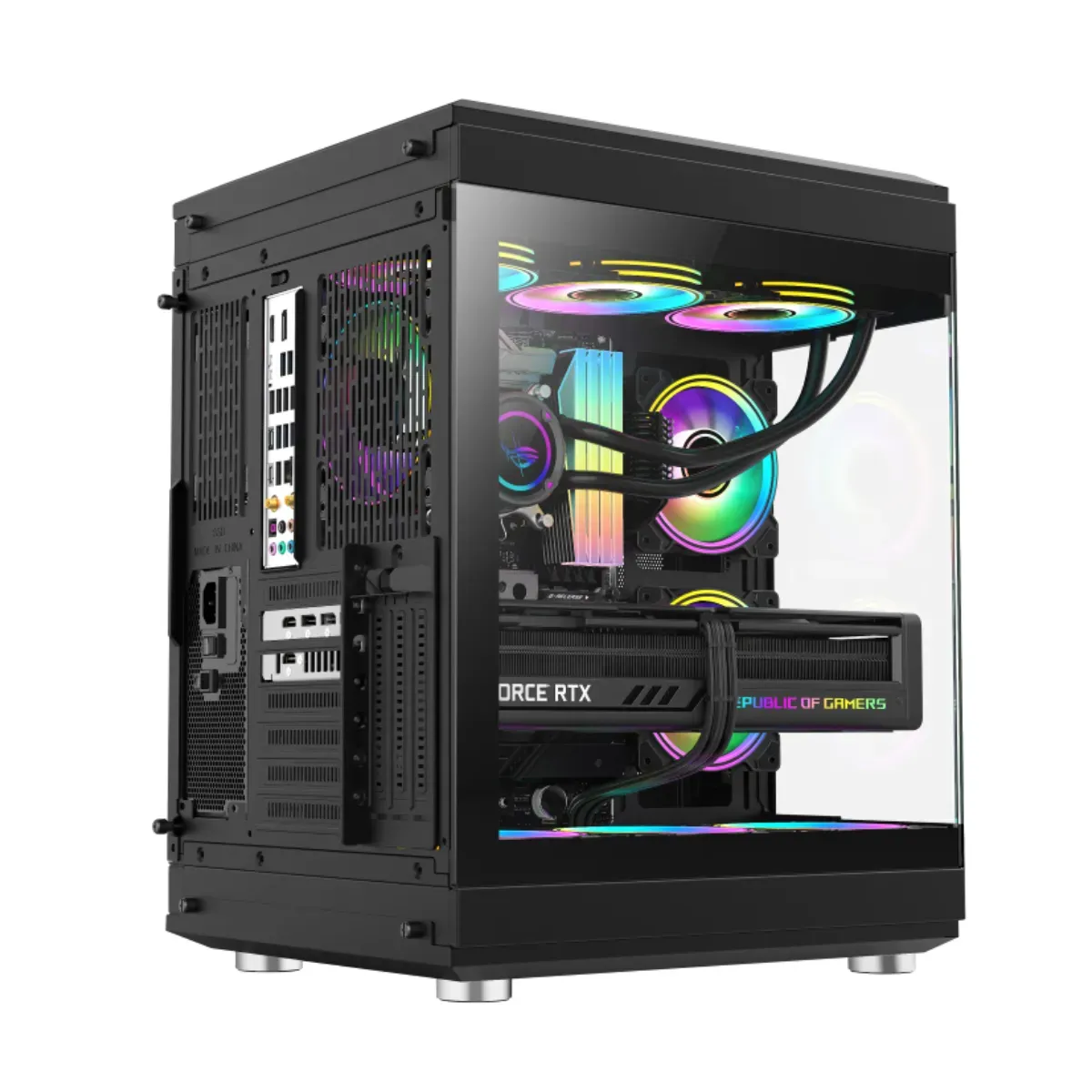 KRONOS - Gabinete Kronos Atlantis ATX Vidrio Templado USB 30 Black