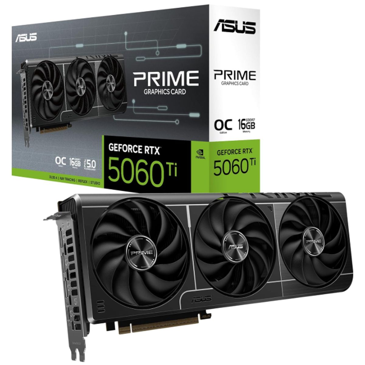 ASUS - Tarjeta de Video - Asus  Prime - Nvidia GeForce RTX 5060 Ti O16G OC Edition