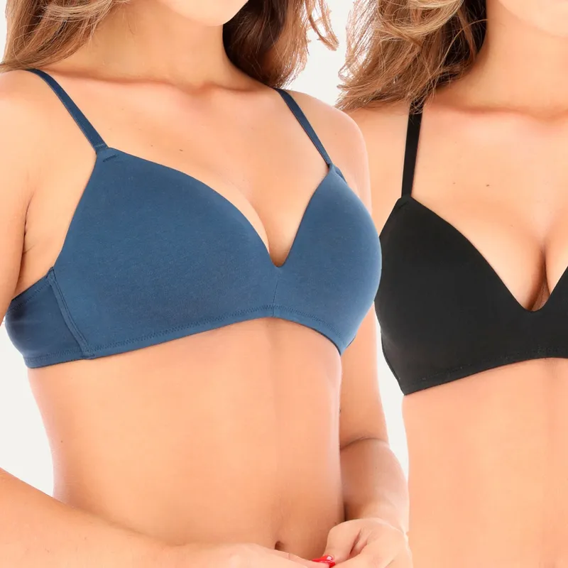 FLORES - Pack De 2 Sostenes Mujer Sin Arcos