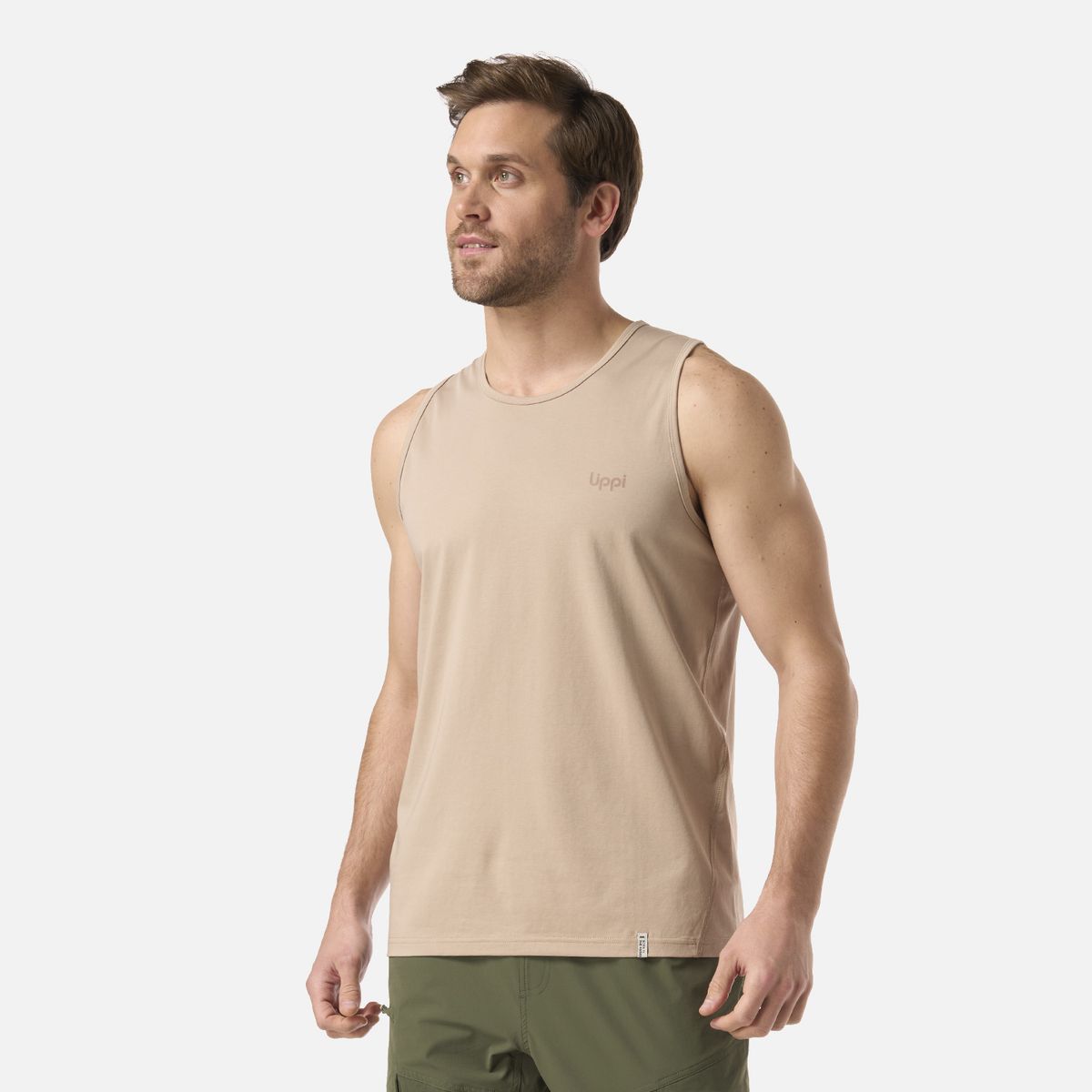 LIPPI - Polera Hombre Boulder Sleeveless T-Shirt Beige Lippi
