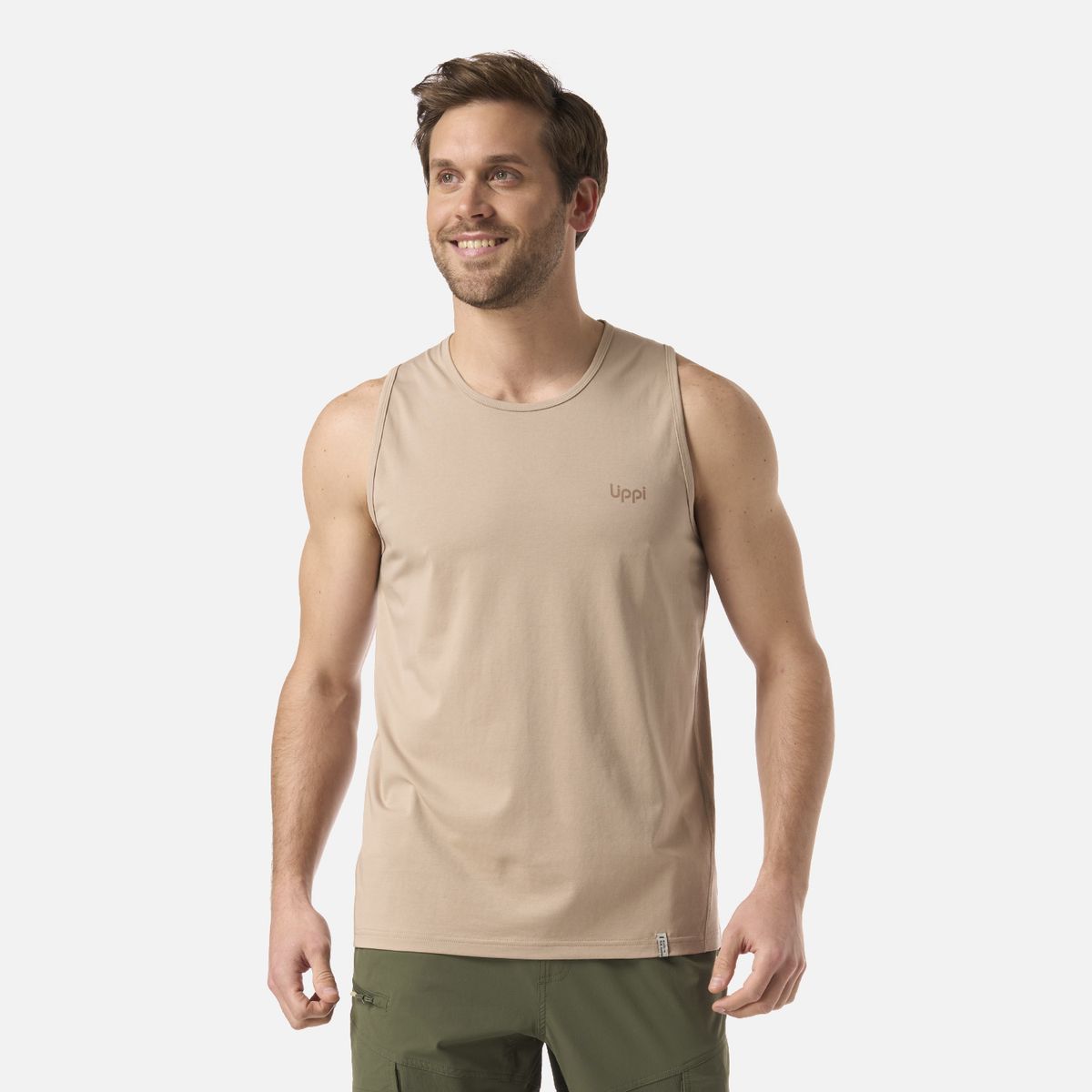 LIPPI - Polera Hombre Boulder Sleeveless T-Shirt Beige Lippi