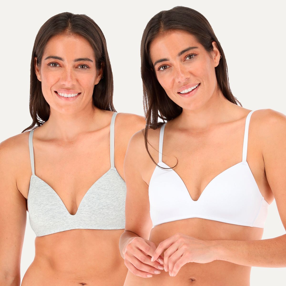 FLORES - Pack De 2 Sostenes Mujer Sin Arcos