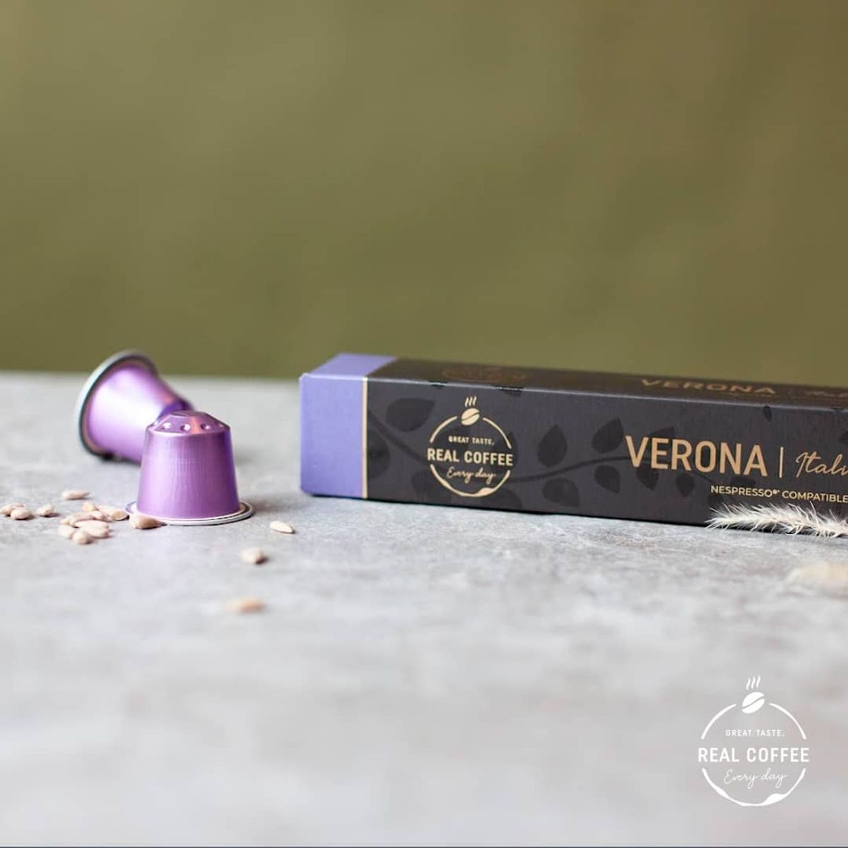REAL COFFEE - 100 Cápsulas Compatibles Nespresso Verona , Real Coffee