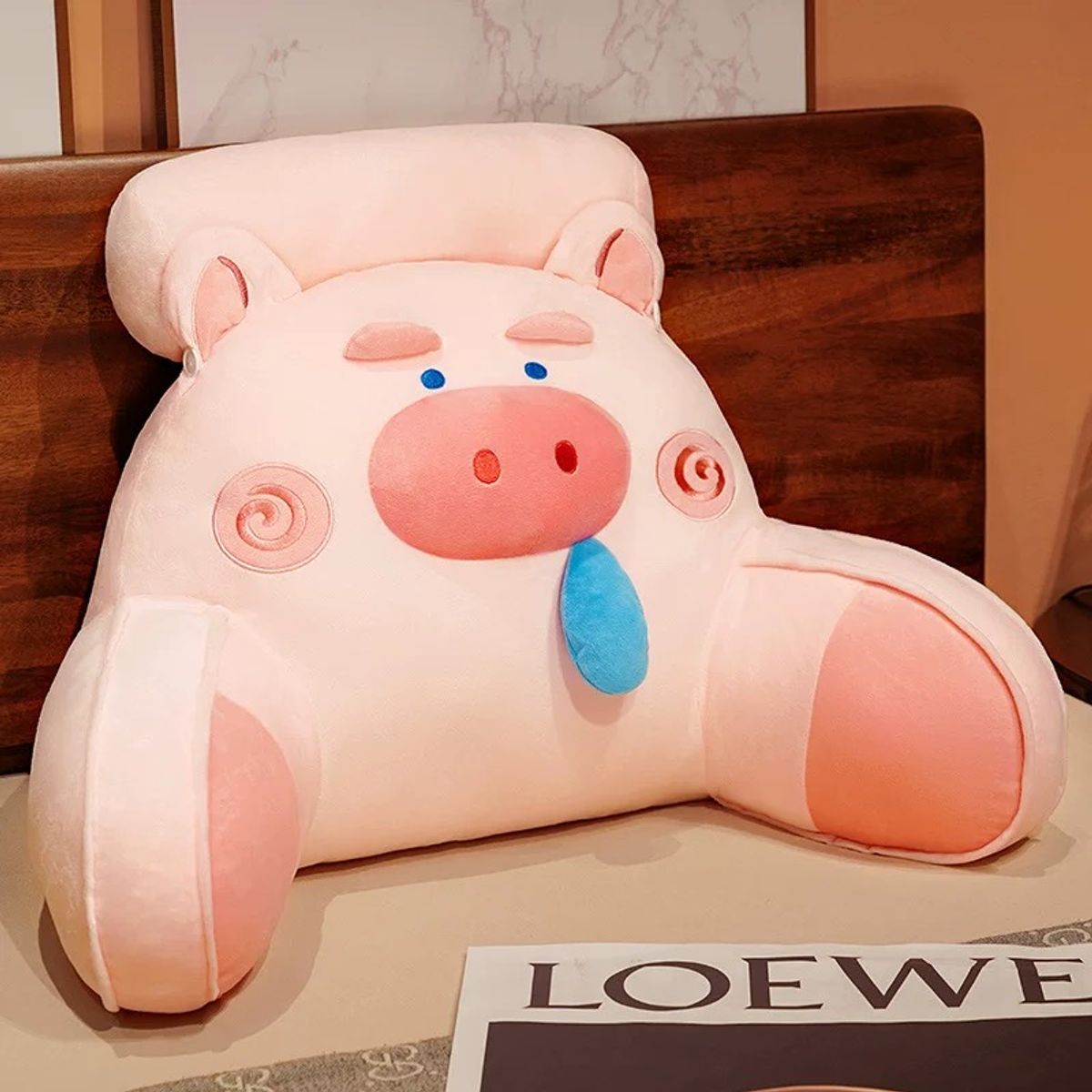 GENERICO - Almohada De Cama For Leer En El Respaldo Del Sofá Animales