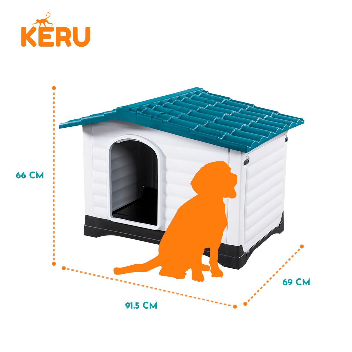 KERU - Casa para Perro Rectangular