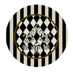 TUYO PRINT - Set 4 Bajoplatos Cascanueces Dorado - 35 cm. - con base -