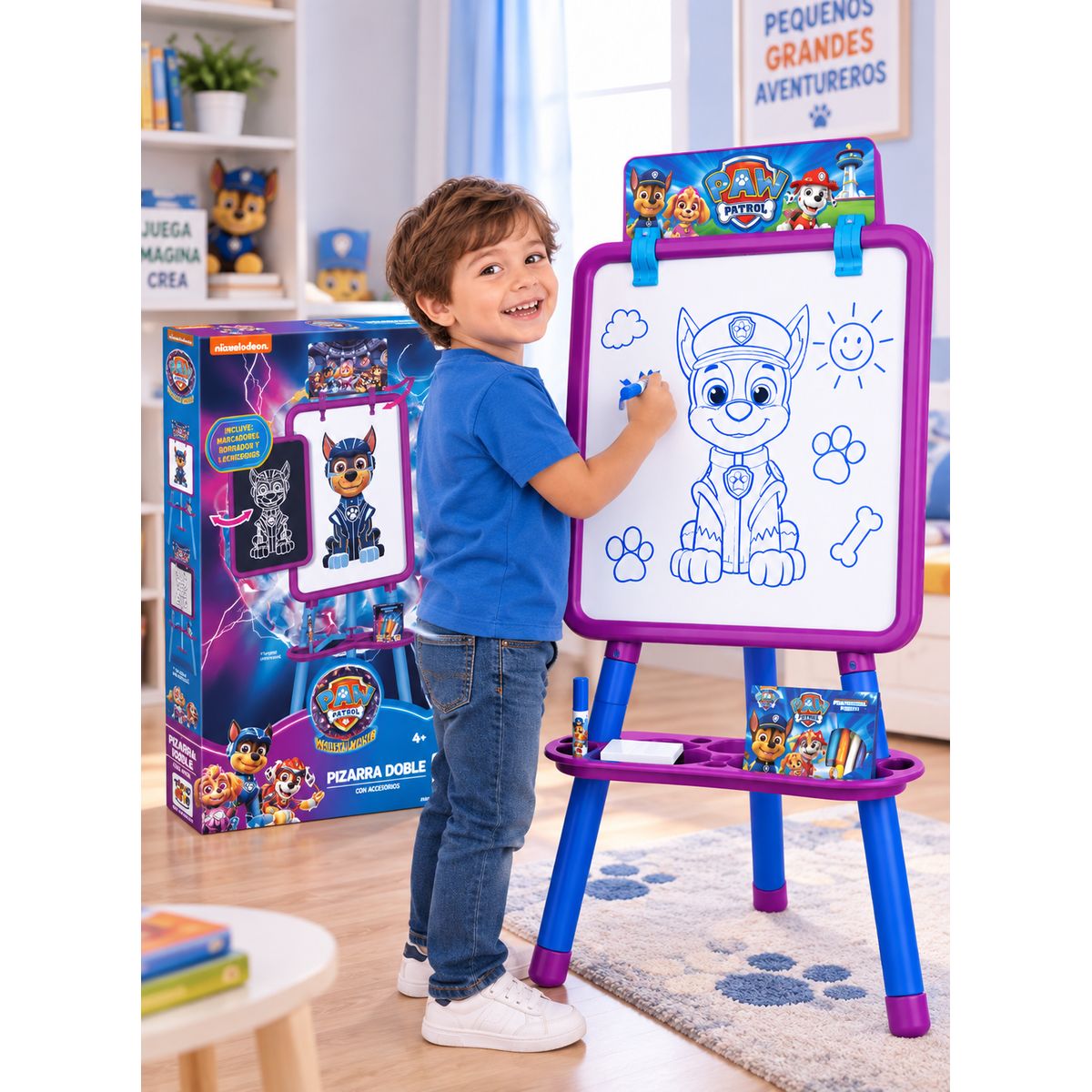 TOYNG - Pizarra Doble Con Atril Infantil Para Niños