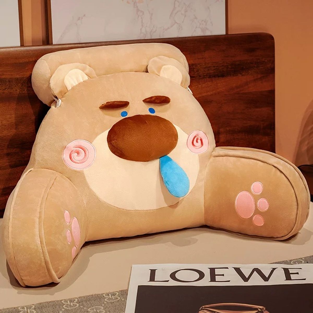 GENERICO - Almohada De Cama For Leer En El Respaldo Del Sofá Animales