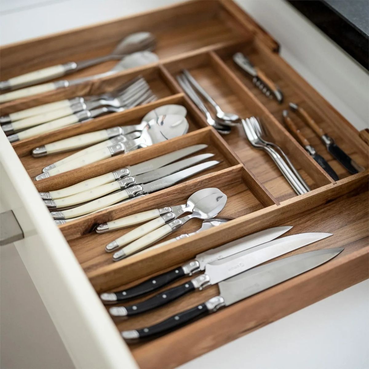 SIMPLIT - Organizador Cubiertos Expandible Madera Acasia Basel Simplit