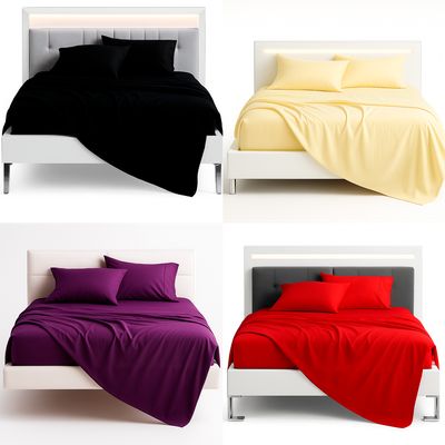 Imagen 2 del producto Sábana 1½ Plazas 800 Hilos Liso Negro v5 7EF