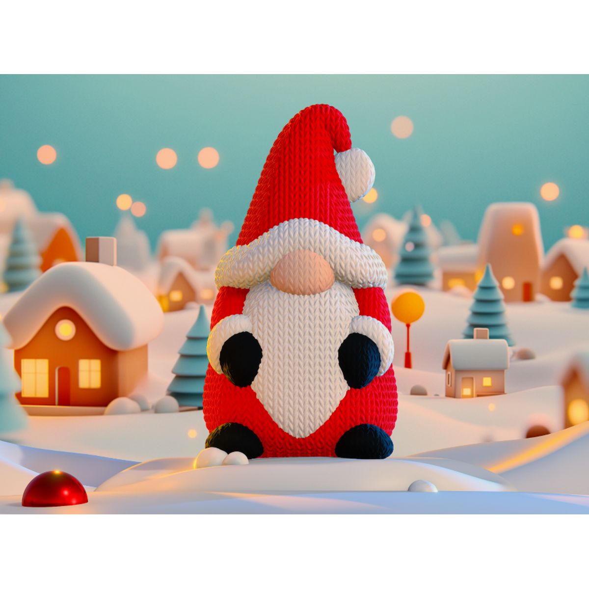 GENERICO - Adorno Navideño- Gnomo de Papá Noel de Punto