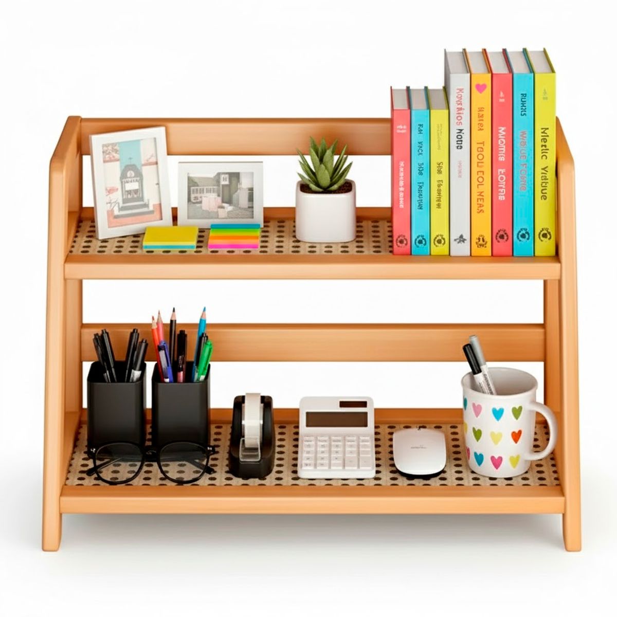 IRM - Estante De Madera Almacenamiento Organizador De Mesa