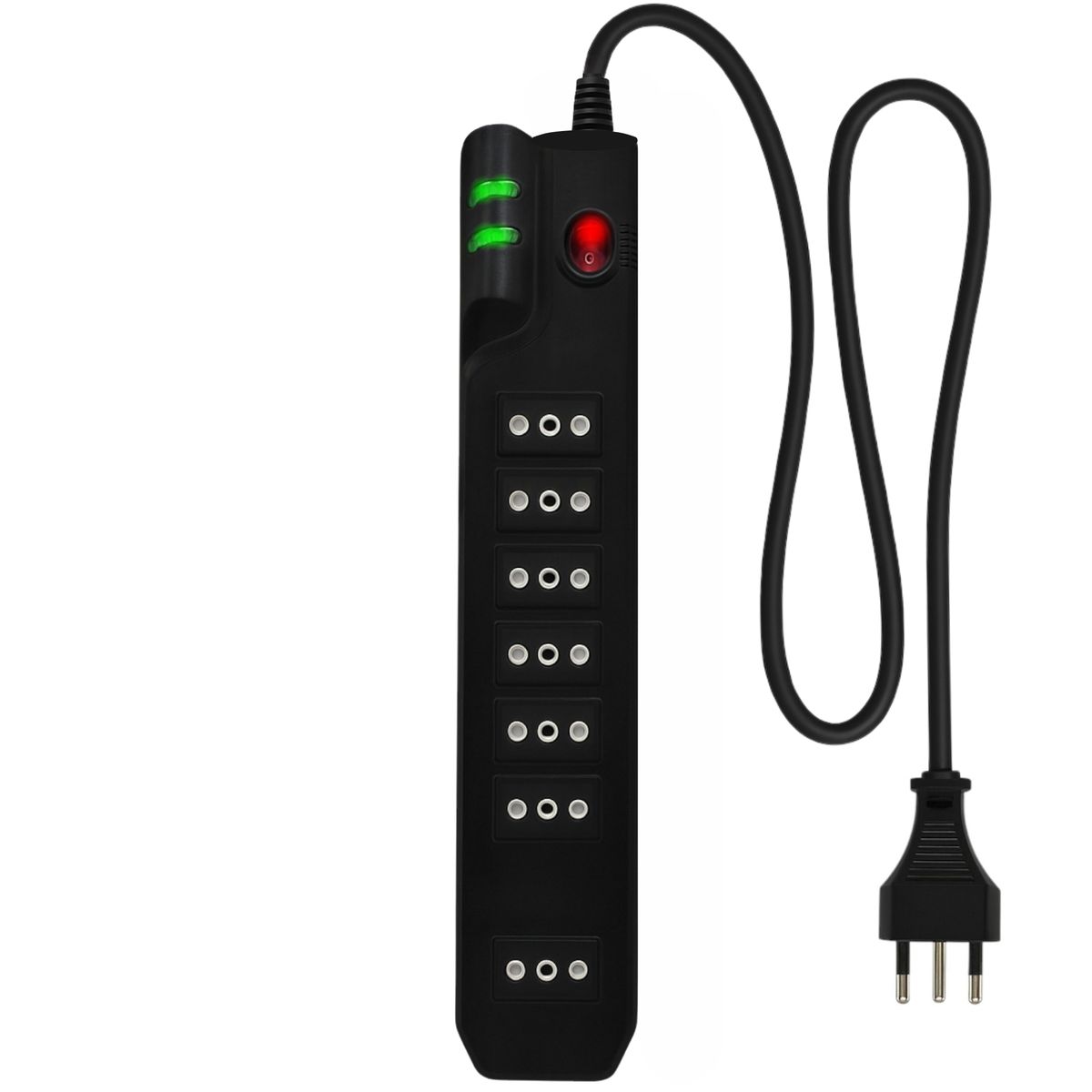 MICROLAB - Alargador 21MT de 7 Salidas con Protección de Voltaje 2500W y Certificación SEC