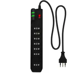 MICROLAB - Alargador 21MT de 7 Salidas con Protección de Voltaje 2500W y Certificación SEC