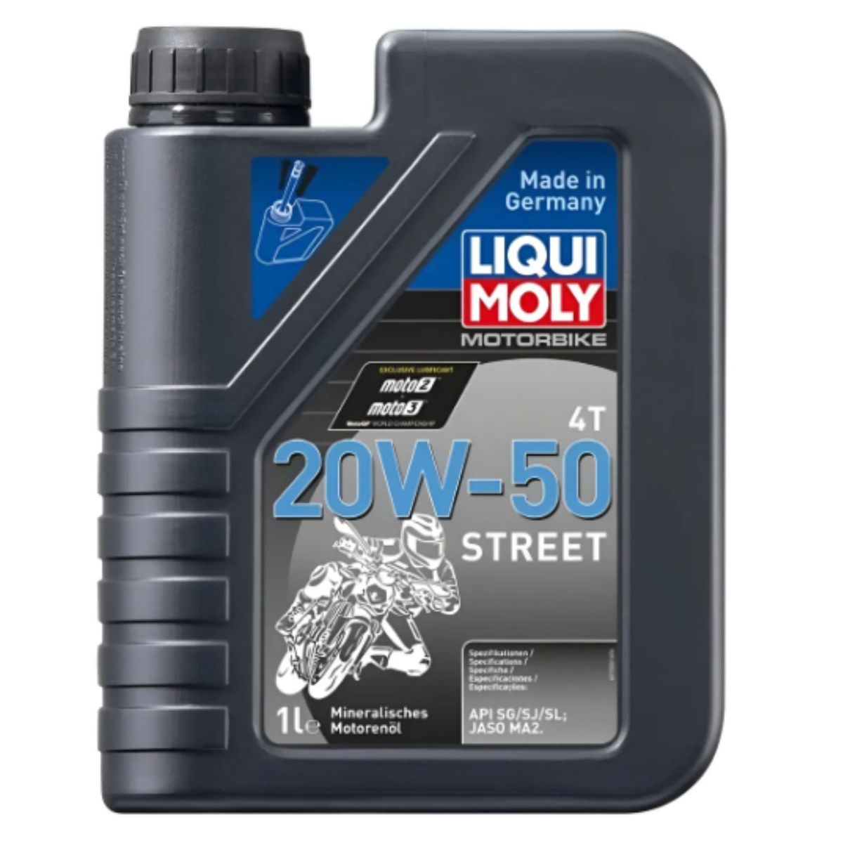 LIQUI MOLY - Aceite Motor para Moto 20w50 Mineral Motorbike 4T Street