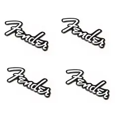 GENERICO - Set 4 Emblemas Logos Compatible con Fender Adhesivo Auto Parlantes