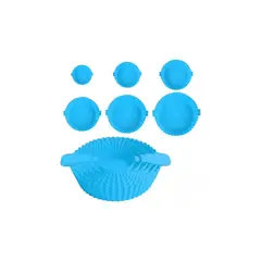 GENERICO - X6 Molde Redondo Silicona Para Air Fryer Moldes Freidora