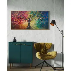 DEKAM DISEÑO - CUADRO PORCELANA DIAMANTES ARBOL DE LA VIDA 140X70 CMS