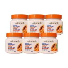 ADORABLE - Pack 6 Exfoliantes Zanahoria-Papaya & Ácido Kójico 300ml
