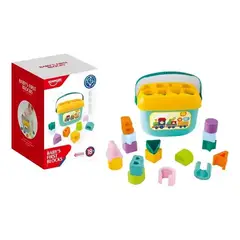 HUANGER - Balde Con 16 Figuras Educativo, Didáctico