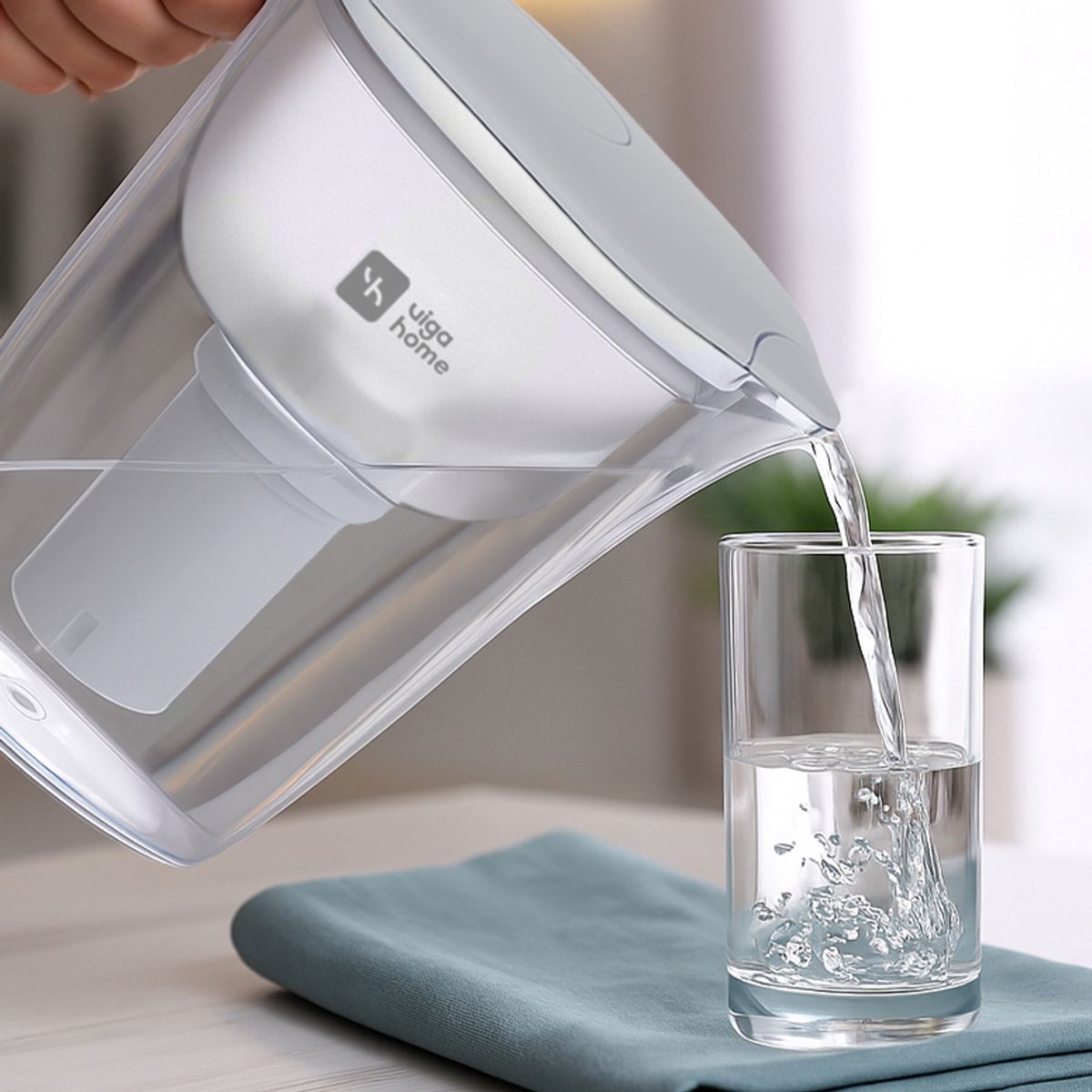 VIGAHOME - Jarro Purificador Gris Vigahome - Elimina cloro