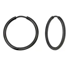 GENERICO - Aros Punk Black 12mm Hombre Mujer