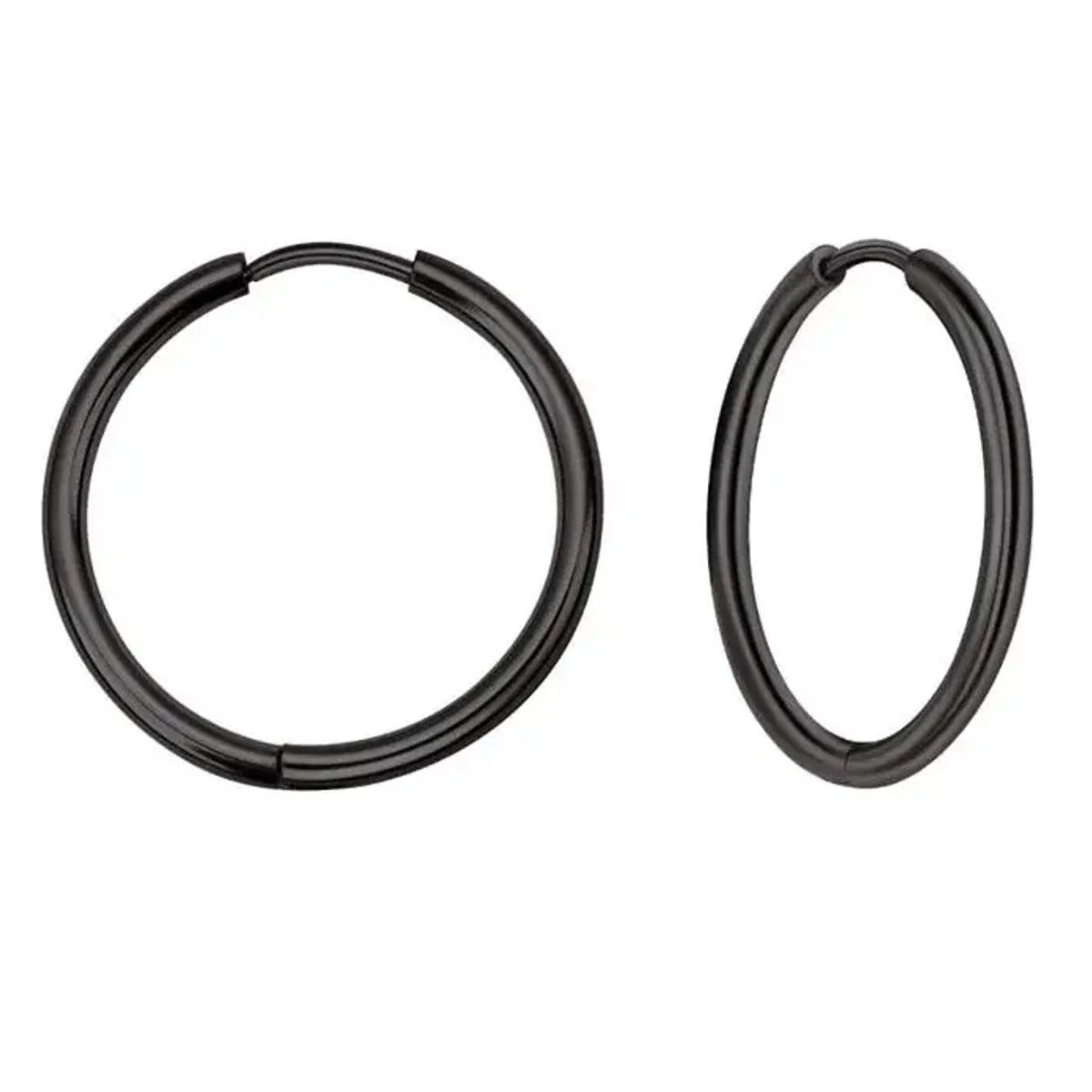 GENERICO - Aros Punk Black 10mm Hombre Mujer