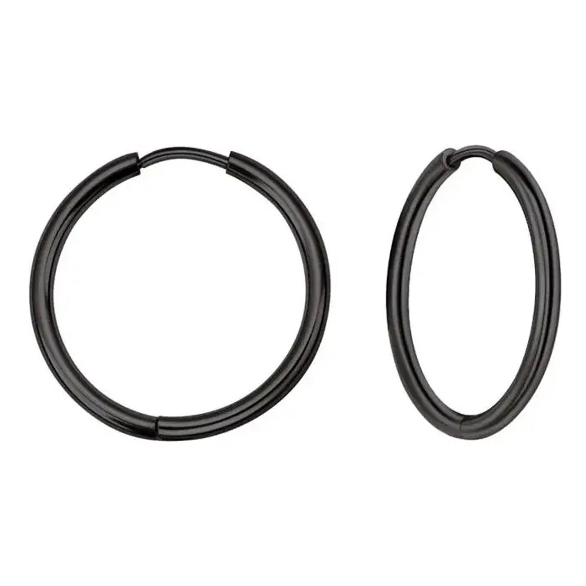 GENERICO - Aros 10mm Punk Hombre Mujer Black Manba Earing
