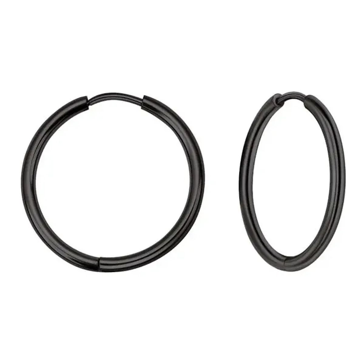 GENERICO - Aros 10mm Punk Hombre Mujer Black Manba Earing