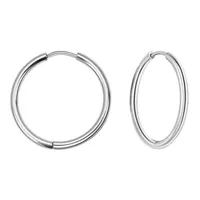 Aros 12mm Punk Hombre Mujer Silver Manba Earing