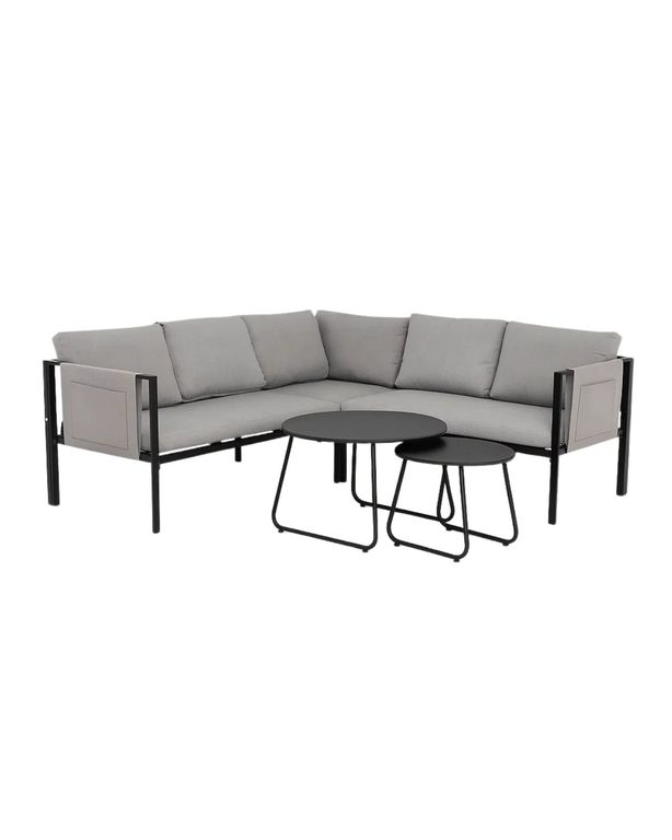 Set de Terraza Esquinero con Mesas Auxiliares