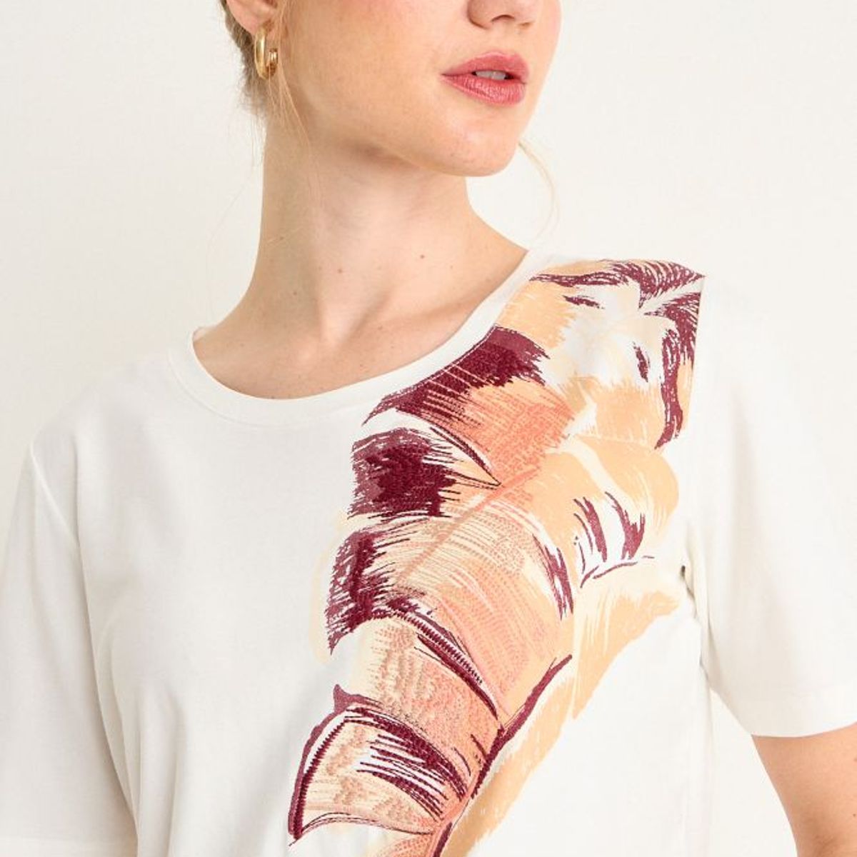 MA GRIFFE - Polera Manga Corta Mujer Blanco Magriffe