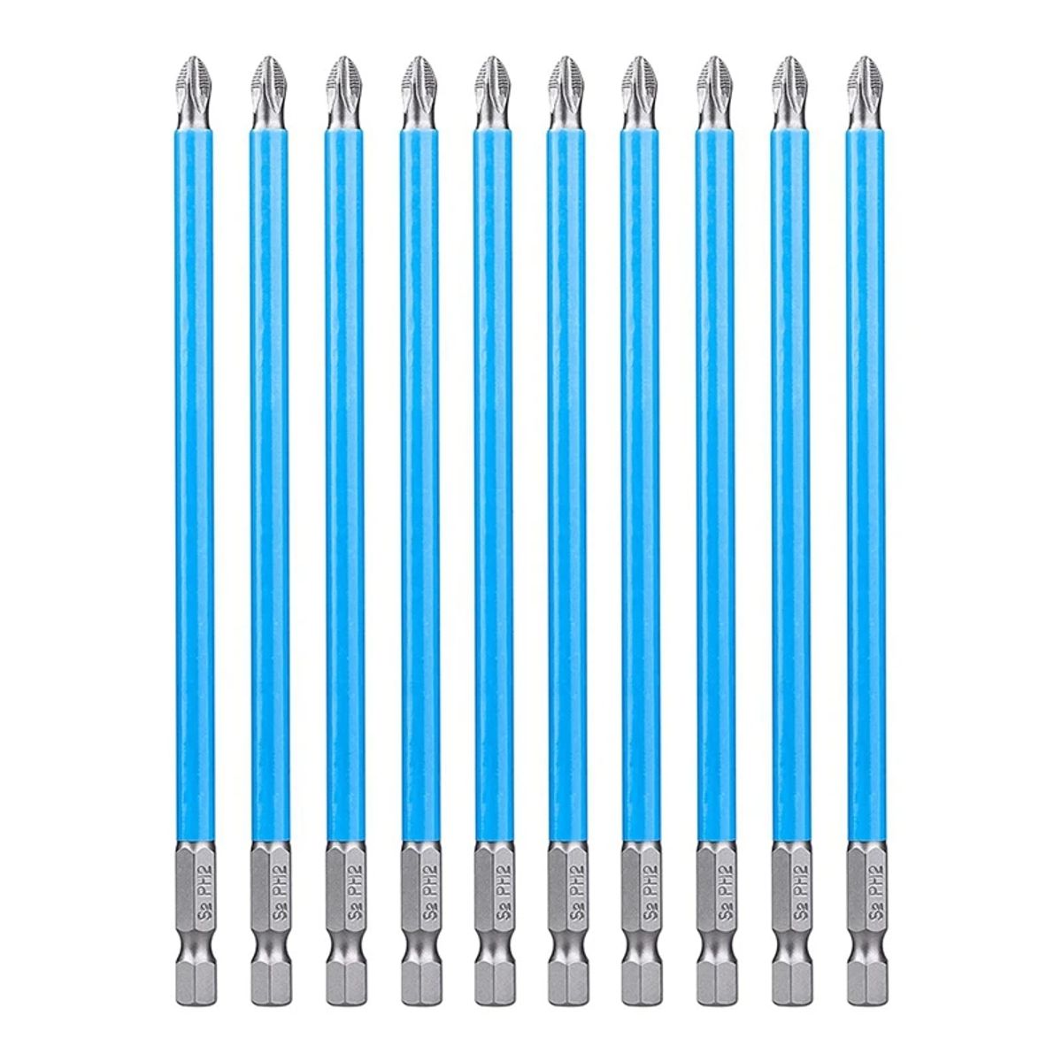 GENERICO - Set de Puntas Largas Phillips PH2 Magnetizadas de Impacto
