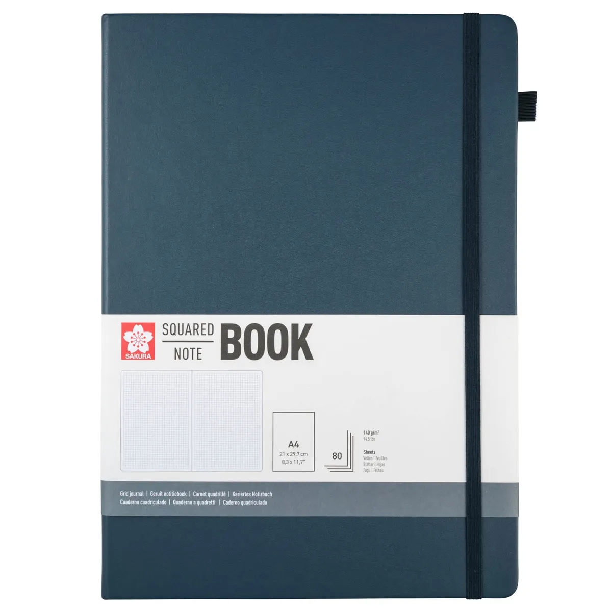 SAKURA - Libreta Sakura Hoja Crema con Cuadros 13x21 cm.