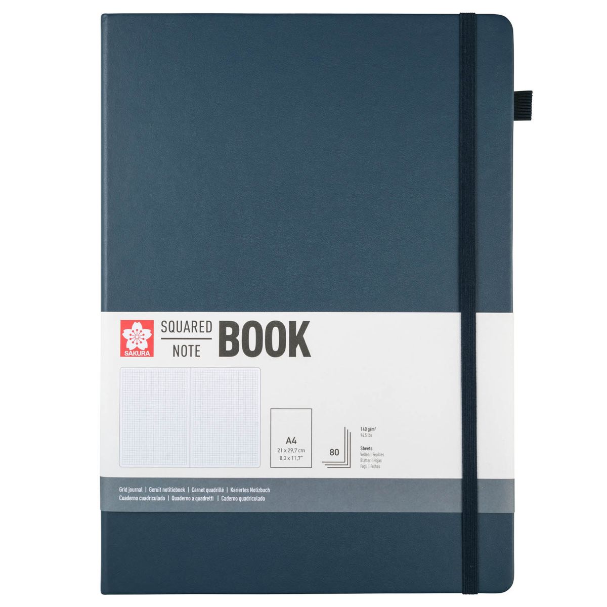 SAKURA - Libreta Sakura Hoja Crema con Cuadros 13x21 cm.