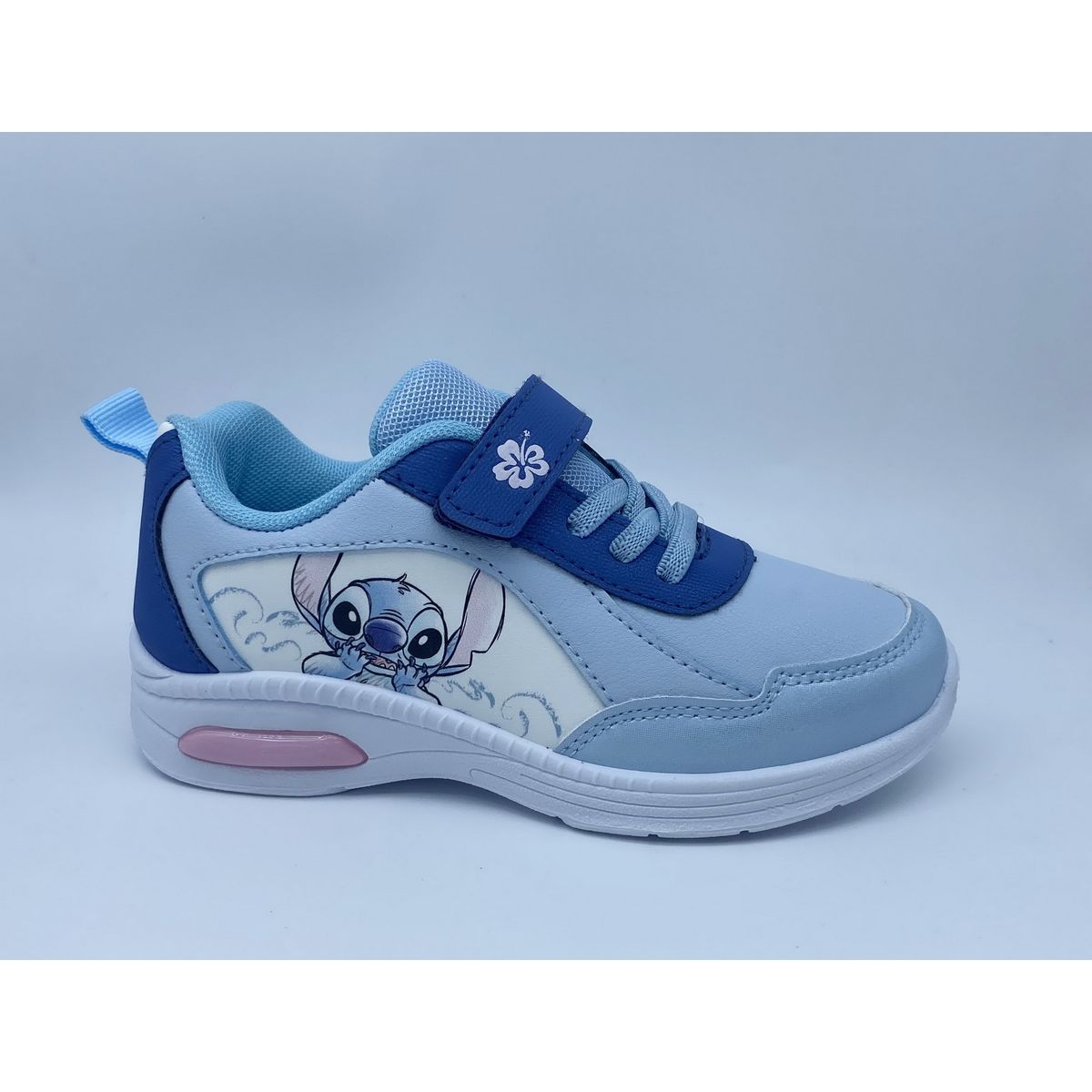 DISNEY - Zapatillas con luces Niña Celeste Carita Lilo & Stitch Disney