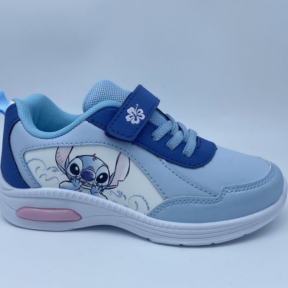 DISNEY - Zapatillas con luces Niña Celeste Carita Lilo & Stitch Disney