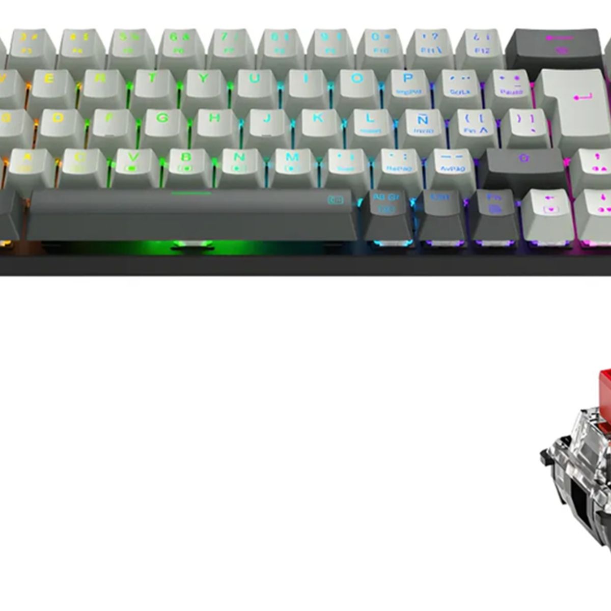 THUNDEROBOT - Teclado Mecánico Gamer Wired Thunderobot K78 Rgb Switich Red