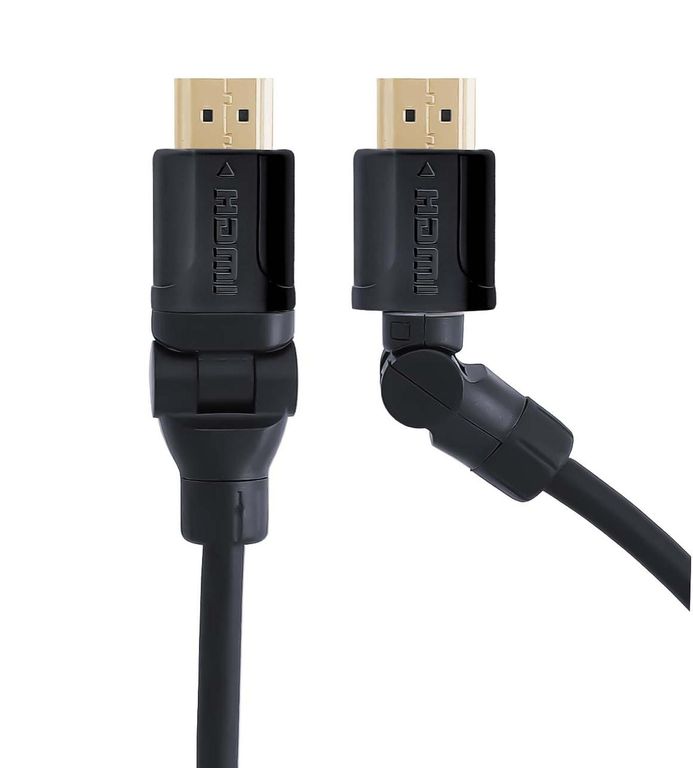 Cable Hdmi En Angulo Giratorio Led Lcd Bluray Hdtv Ps3 Negro